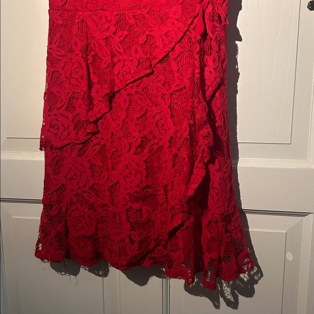 Speechless Vibrant Red Lace Dress - Picture 3 of 5
